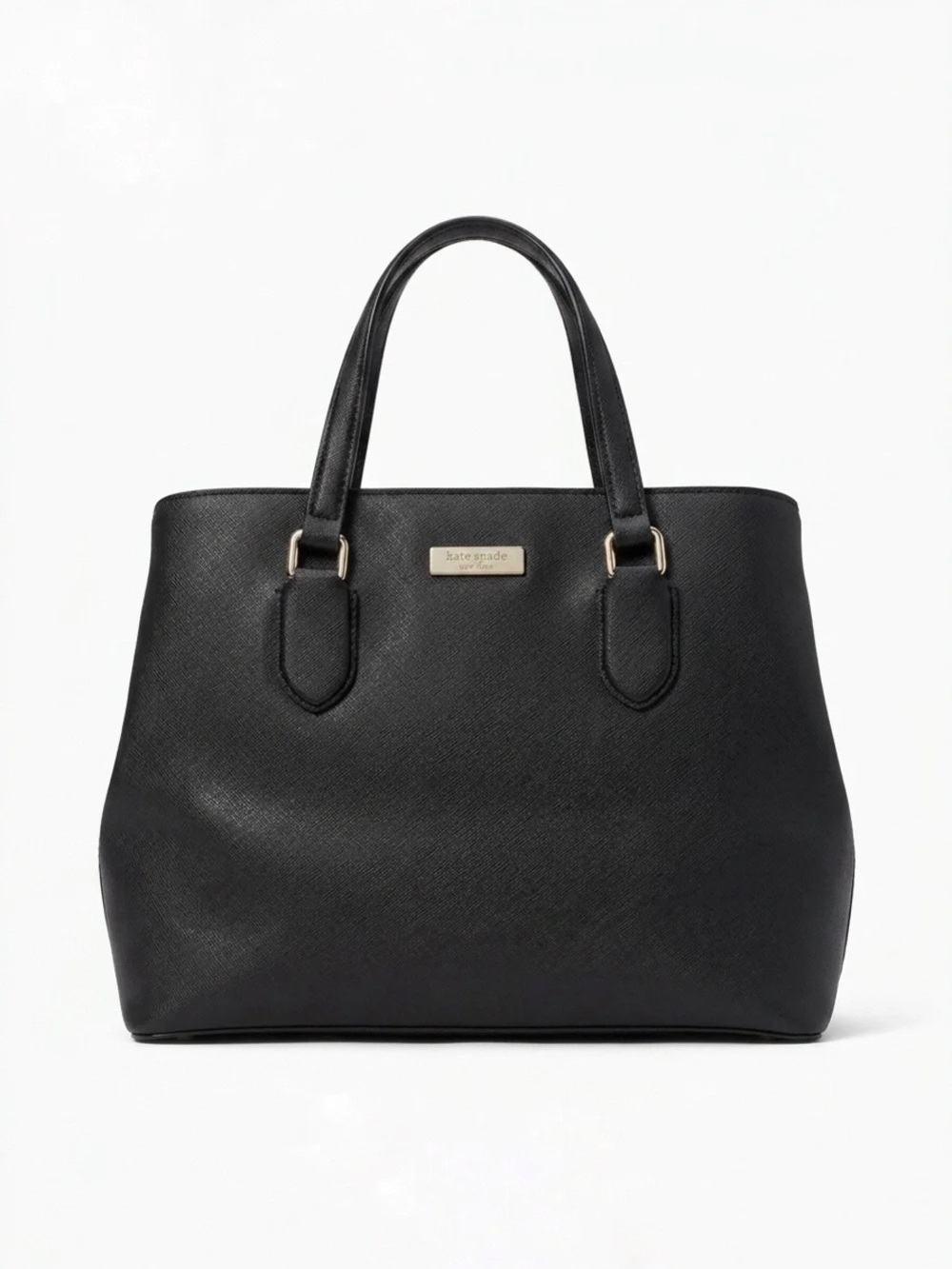 KATE SPADE Women's Leather Laurel Way Evangelie Satchel Handbag, Black